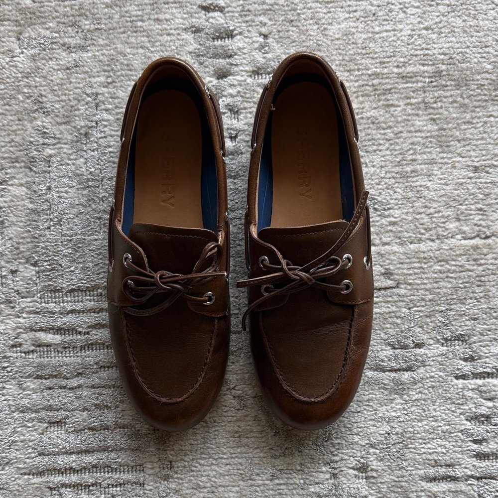 Sperry Brown Leather Boat Shoes